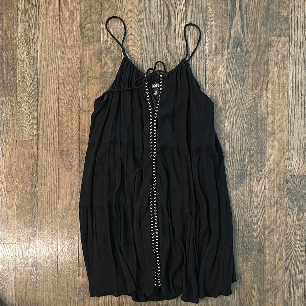 Lulus Black Sleeveless Dress with tie top Detail
